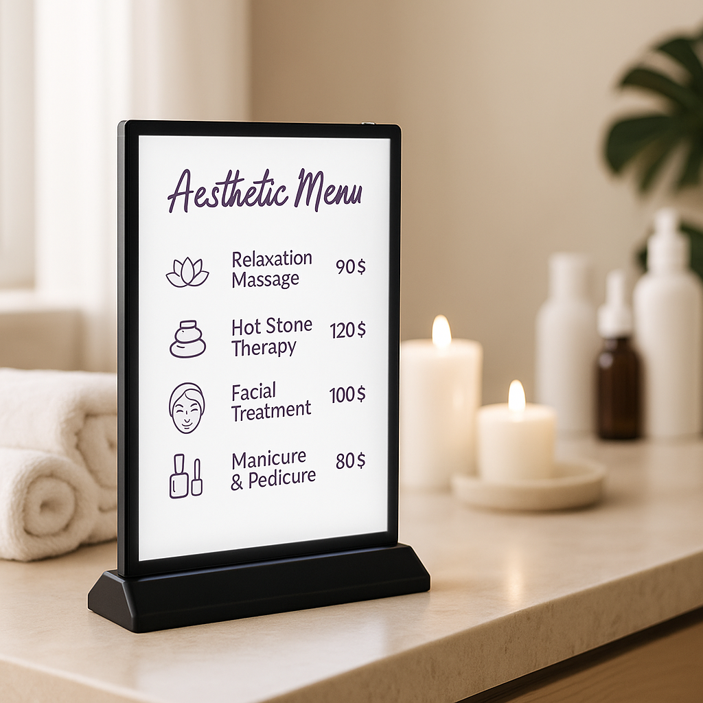Ultra Thin Lightbox mit integriertem Powerbank – ledmesee | doppelseitig